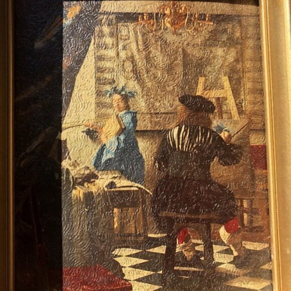 Vintage Vermeer Lithograph The Allegory Of Painting Homeware